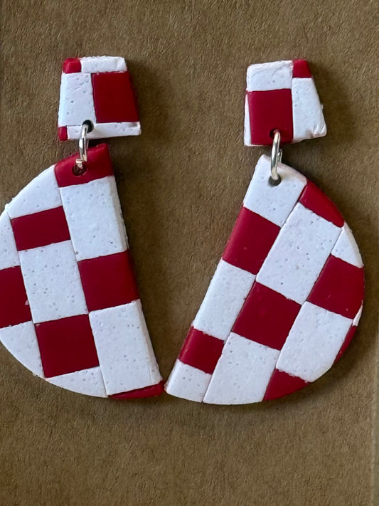 Checkered Charm Earring